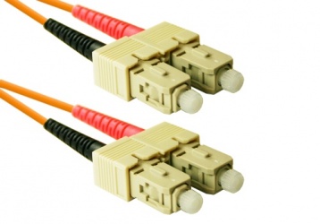 Enet Cable Fibra Óptica Dúplex OM2 2x SC Macho - 2x SC Macho, 3 Metros, Naranja 