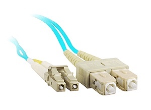 Enet Cable Fibra Óptica Dúplex Multimodo OM3 SC Macho - LC Macho, 50/125, 1 Metro, Aqua 