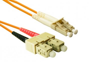 Enet Cable Fibra Óptica Dúplex Multimodo SC Macho - LC Macho, 50/125, 10 Metros, Naranja 