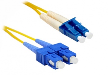 Enet Cable Fibra Óptica Dúplex OS1 SC Macho - LC Macho, 9/125, 10 Metros, Amarillo 