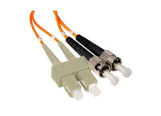 Enet Cable Fibra Óptica Dúplex Multimodo OM1 SC Macho - ST Macho, 62.5/125, 10 Metros, Naranja 