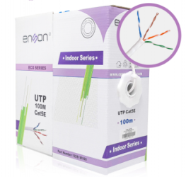 Enson Bobina de Cable Ethernet Cat5e, UTP, 100 Metros 