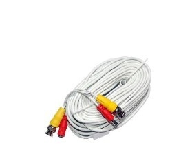 Enson Cable BNC Macho - BNC Macho, 30 Metros, Blanco 