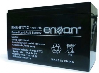 Enson Batería de Respaldo ENS-BT712, 12V, 7A 