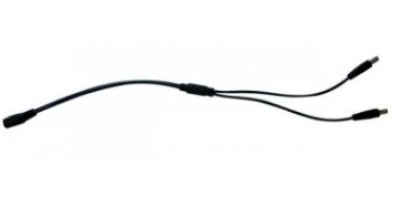 Enson Cable Distribuidor 1 a 2 Canales, 40cm, Negro 