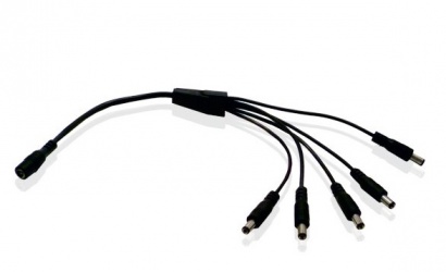 Enson Cable Distribuidor 1 a 5 Canales, 40cm, Negro 