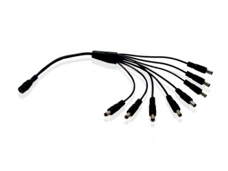 Enson Cable Distribuidor 1 a 8 Canales, 40cm, Negro 