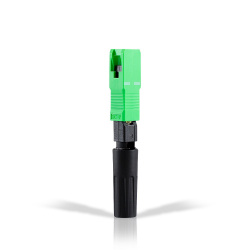 Enson Conector de Fibra Óptica SC/APC, Negro/Verde 