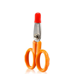 Enson Tijeras para Corte de Kevlar en Cables de Fibra, Naranja/Plata 
