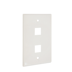 Enson Placa de Pared Universal, 2 Puertos, sin Jack, Blanco 