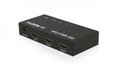 Enson Distribuidor HDMI ENS-HDMI12, 1 Entrada, 2 Salidas, Negro 