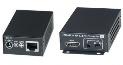 Enson Extensor de Video AV Alámbrico Cat5e, 1x HDMI, 2x RJ-45, 70 Metros 