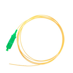 Enson Conector de Fibra Óptica SC/APC Simplex Monomodo, 1.5 Metros, Verde/Amarillo 