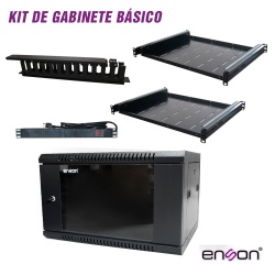 Enson Gabinete de Pared 6U, hasta 60KGs, Negro ENS-RKGB6U/BDL | Abasteo.mx