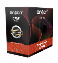 Enson Bobina de Cable Detección de Incendio, 2 Conectores, 16AWG, 305 Metros, Rojo 