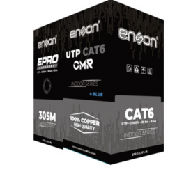 Enson Bobina de Cable Ethernet Cat6, UTP, 305 Metros 