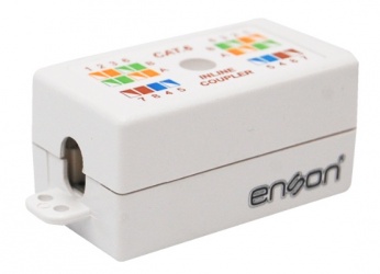 Enson Jack de Red Cat6 RJ-45, T568A/B, Blanco 