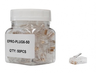 Enson Conector RJ-45 EPRO-PLUG6-50, Cat6, 50 Piezas 