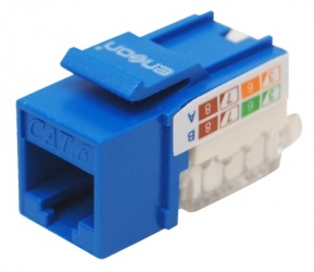 Enson Jack de Red Cat6, RJ-45, Azul 