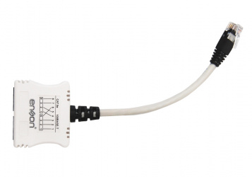 Enson Cable Patch Cat5e/Cat6 UTP RJ-45 Macho - 2x RJ-45 Hembra, 15cm, Negro/Blanco, 2 Piezas 