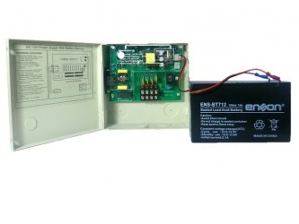 Enson Kit de Fuente de Poder PSB-1204B, 4 Salidas, Entrada 100 - 240V, Salida 12V + Batería 12V 