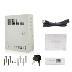 Enson Fuente de Poder para 9 Cámaras PSB10A-1209BACKUP, Entrada 100 - 240V, Salida 12V 