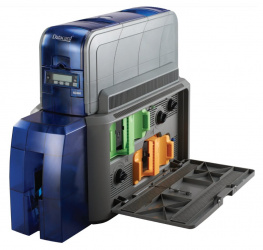 DataCard SD460, Impresora de Credenciales, Sublimación, 300DPI, USB, Ethernet, Negro/Azul 