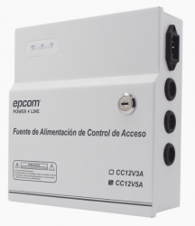 Epcom Fuente de Poder para Control de Acceso AC-PS-T12-05, Entrada 96 - 264V, Salida 11 - 15V 