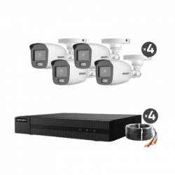 Epcom Kit de Vigilancia B8-KIT8-CV/A de 4 Cámaras CCTV Bullet con Grabadora de 5 Canales 