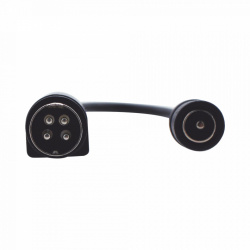 Epcom Adaptador DC Hembra - DC Minidin Macho, 4 Pines, Negro 