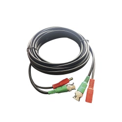 Epcom Cable Coaxial BNC/Poder Macho - BNC/Poder Macho, 5 Metros, Negro 