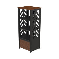 Epcom Rack Abierto 4 Postes, 67.5 x 151.7cm, Negro/Café 