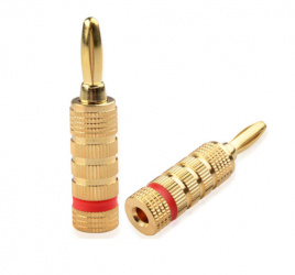 Epcom Conector Banana Tipo Tornillo para Bocina, Oro 