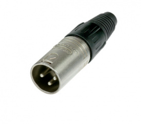 Epcom Conector XLR 3 Macho, Oro/Negro 