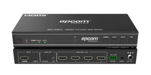 Epcom Controlador de Videowall EPC-TWB14, 4 x HDMI, 3840x2560 4K Ultra HD 