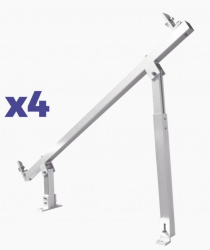 Epcom Juego de Montaje para Panel Solar EPLAMO011X4PRO, Aluminio 