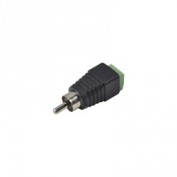 Epcom Conector Coaxial RCA Macho con Terminal Atornillable, Negro 