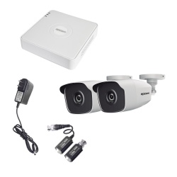 Epcom Kit de Vigilancia KESTXLT2BW de 2 Cámaras CCTV Bullet y 4 Canales, con Grabadora 