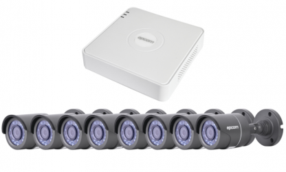 Epcom Kit de Vigilancia KESTXLT8B de 8 Cámaras CCTV Bullet y 8 Canales Turbo HD, con Grabadora 