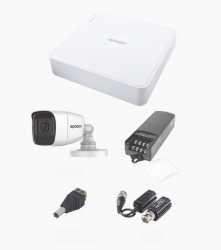 Epcom Kit de Vigilancia KEVTX8T4BG/A de 4 Cámaras CCTV Bullet y 4 Canales, con Grabadora, Transceptores, Conectores y Fuente de Poder 
