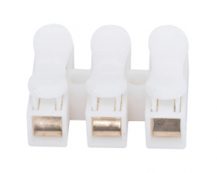 Epcom Conector Push, 3 Contactos, Blanco, 1 Pieza 