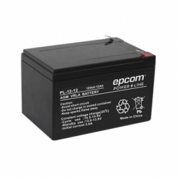 Epcom Batería Sellada PL-12-12, AGM/VRLA, 12V, 12.000mAh 