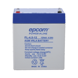 Epcom Batería Sellada PL-4.5-12, AGM/VRLA, 12V, 4500mAh 