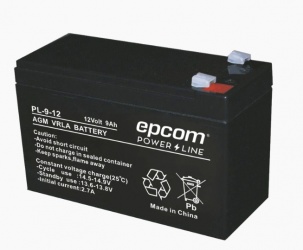 Epcom Batería para Alarma PL912, 12V, 9Ah 