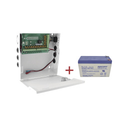 Epcom Fuente de Poder para Control de Acceso PLK12DC20ABK/K, Salida 11 - 15V, 20A, Incluye Batería 