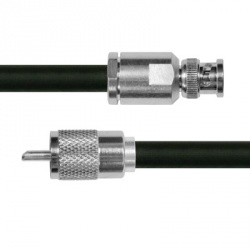 Epcom Cable Coaxial BNC Macho - UHF Macho, 1.1 Metros, Negro 