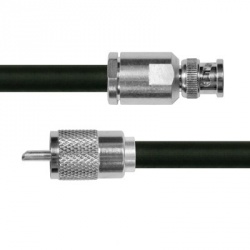 Epcom Cable Coaxial RG214 BNC Macho - UHF Macho, 60cm, Negro 