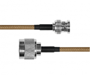 Epcom Jumper de Cable Coaxial LP142 BNC Macho - N Macho, 60cm, Negro/Café 