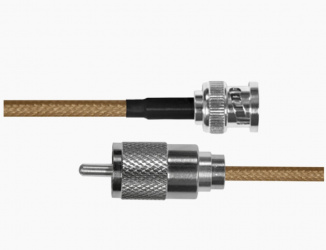 Epcom Jumper de Cable BNC Macho - BNC/UHF Macho, 30cm, Cobre 