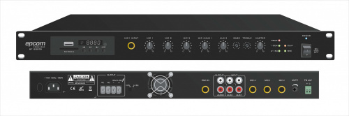 Epcom Kit de Amplificador SF120DTB/3CS, 120W, 3 Altavoces de Plafón, Negro 